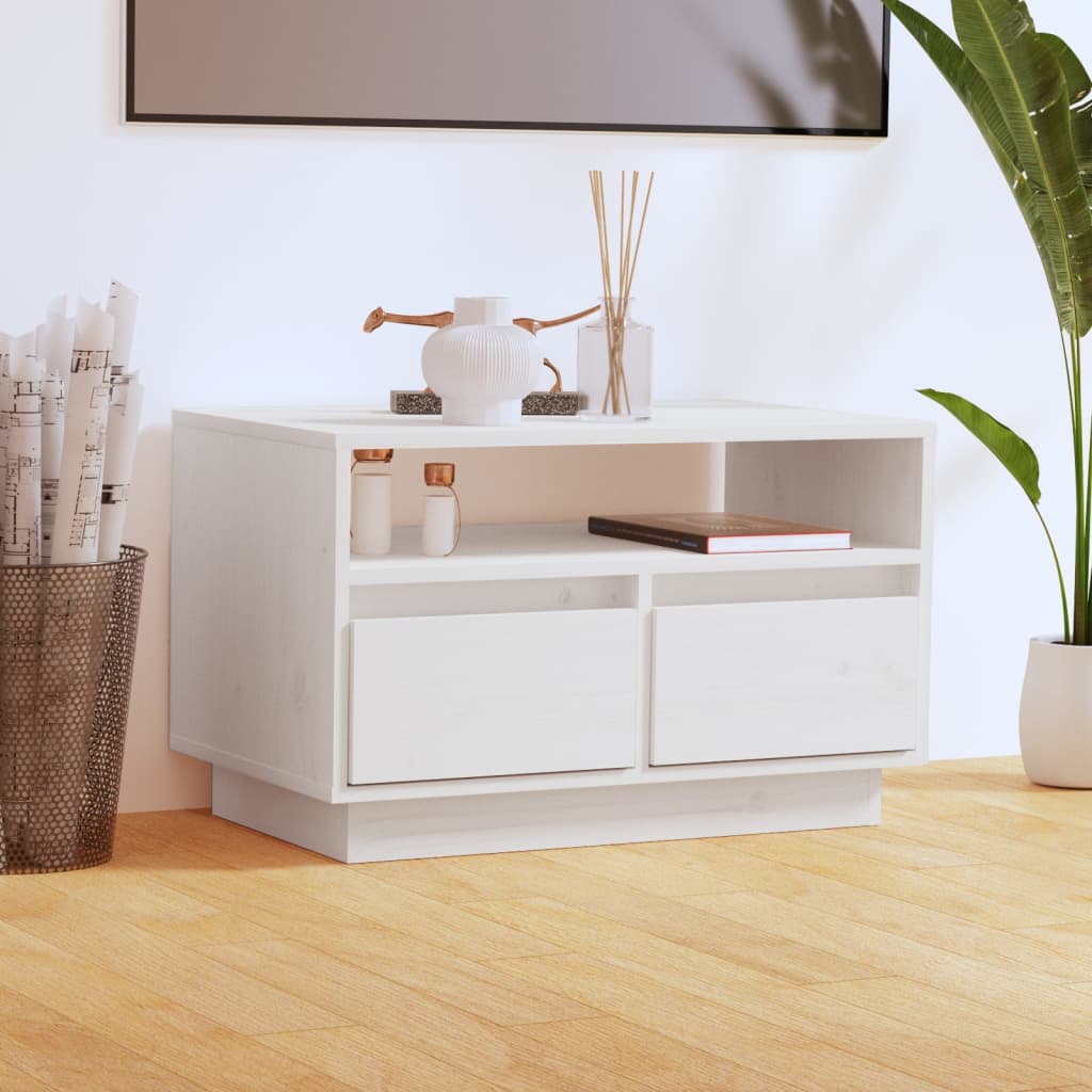 Meuble Tv 60X35X37 Cm Bois De Pin Massif