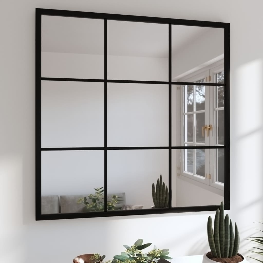 Miroir Mural Noir Rectangulaire Fer