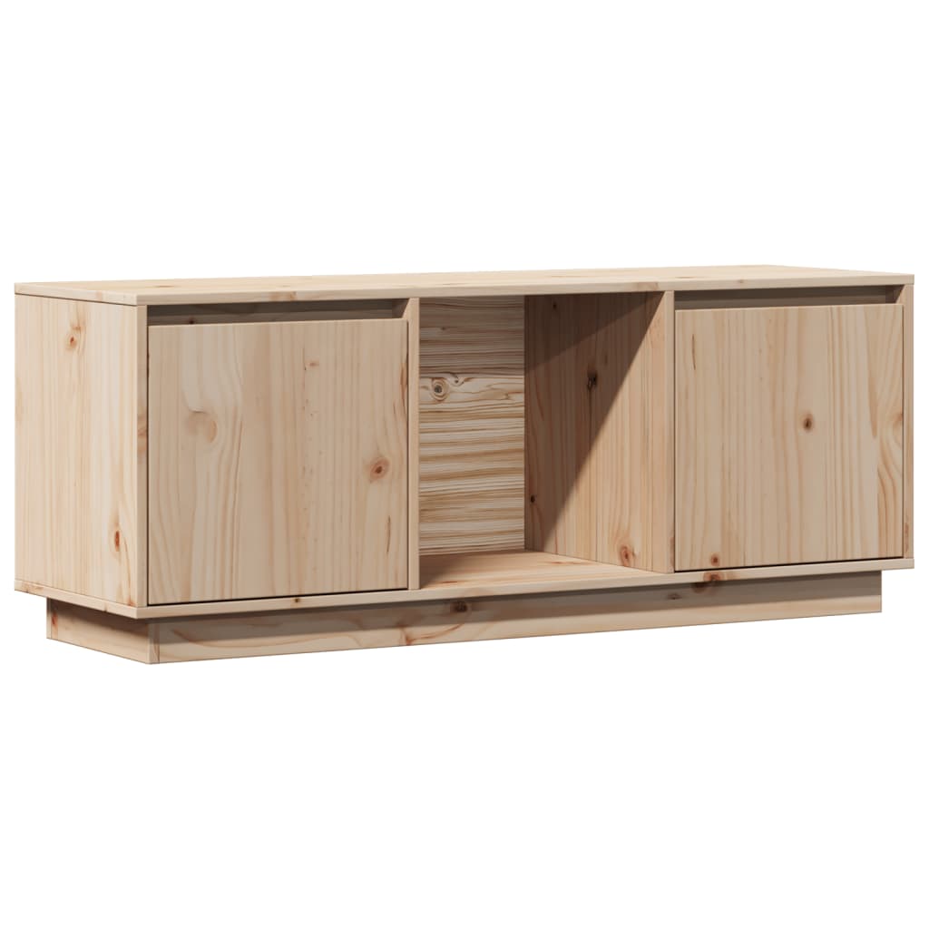 Meuble Tv 110,5X35X44 Cm Bois De Pin Massif