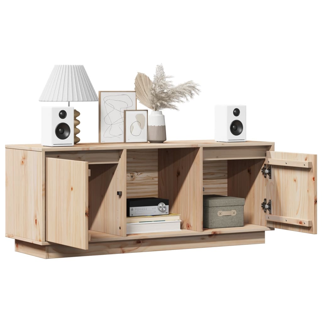 Meuble Tv 110,5X35X44 Cm Bois De Pin Massif