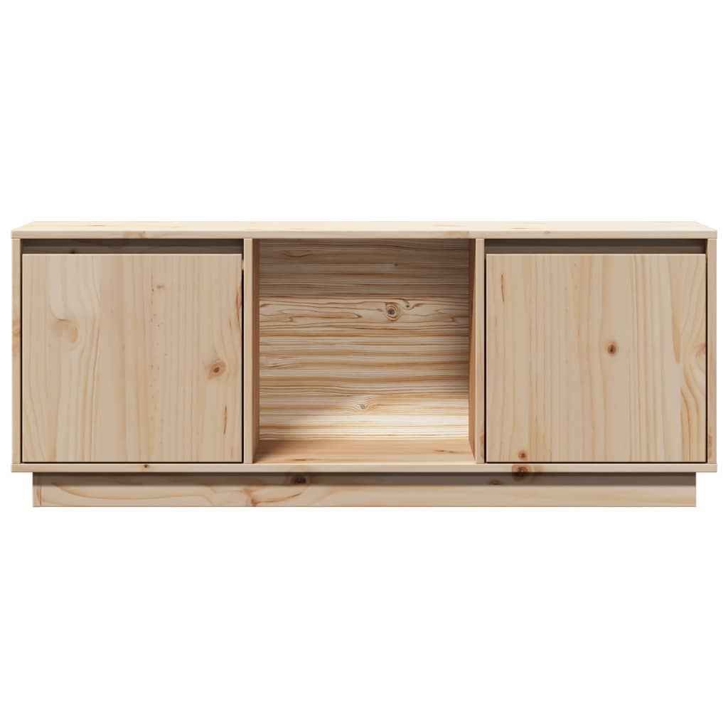 Meuble Tv 110,5X35X44 Cm Bois De Pin Massif