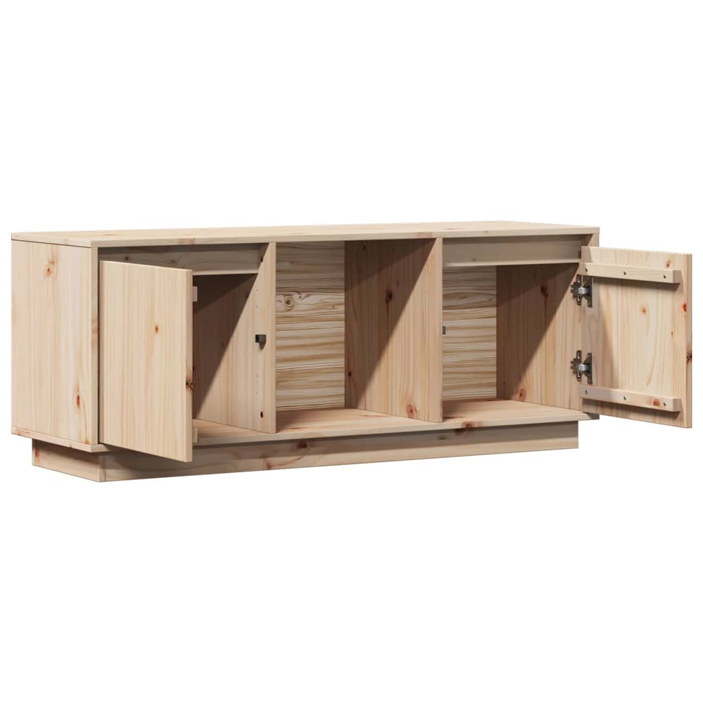Meuble Tv 110,5X35X44 Cm Bois De Pin Massif