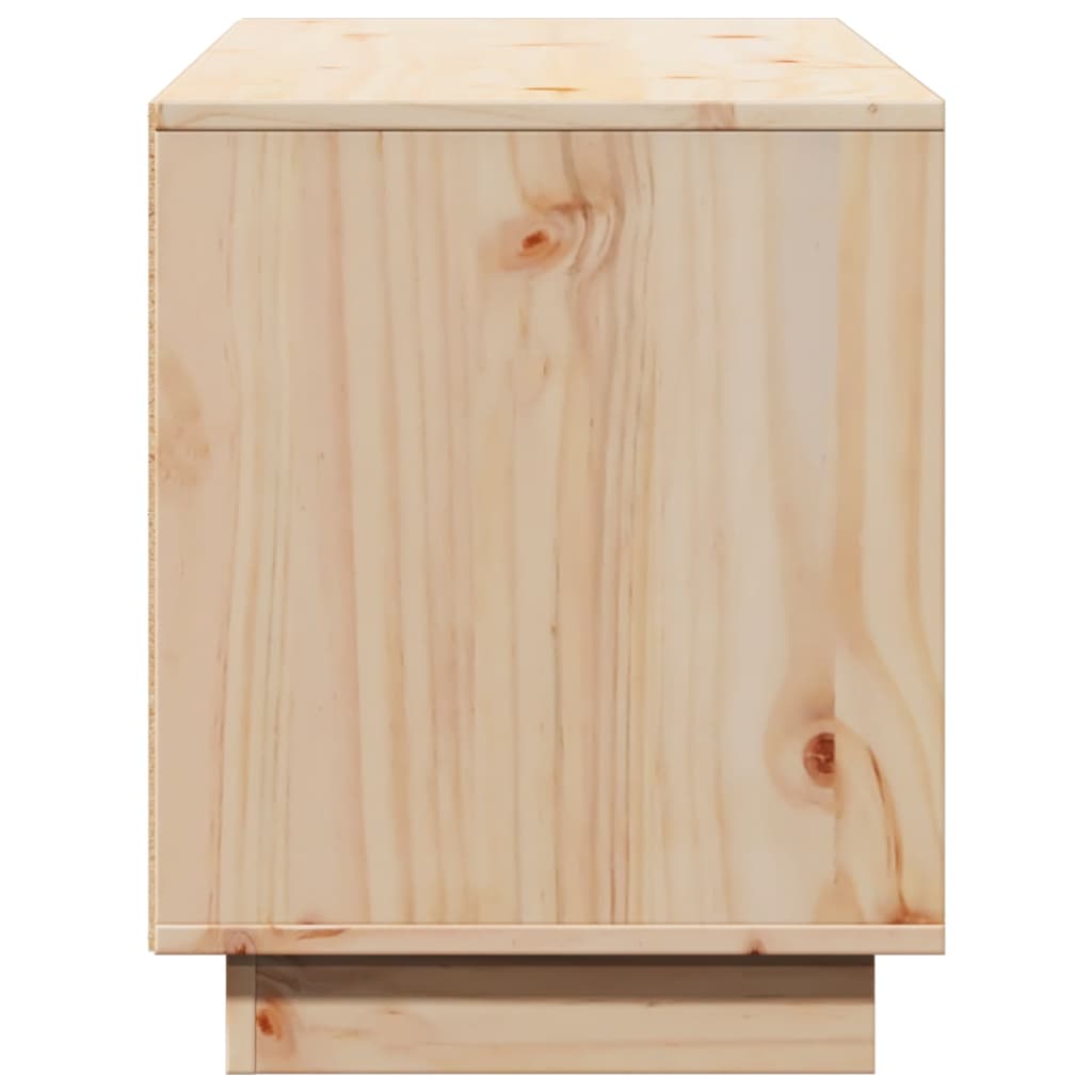 Meuble Tv 110,5X35X44 Cm Bois De Pin Massif