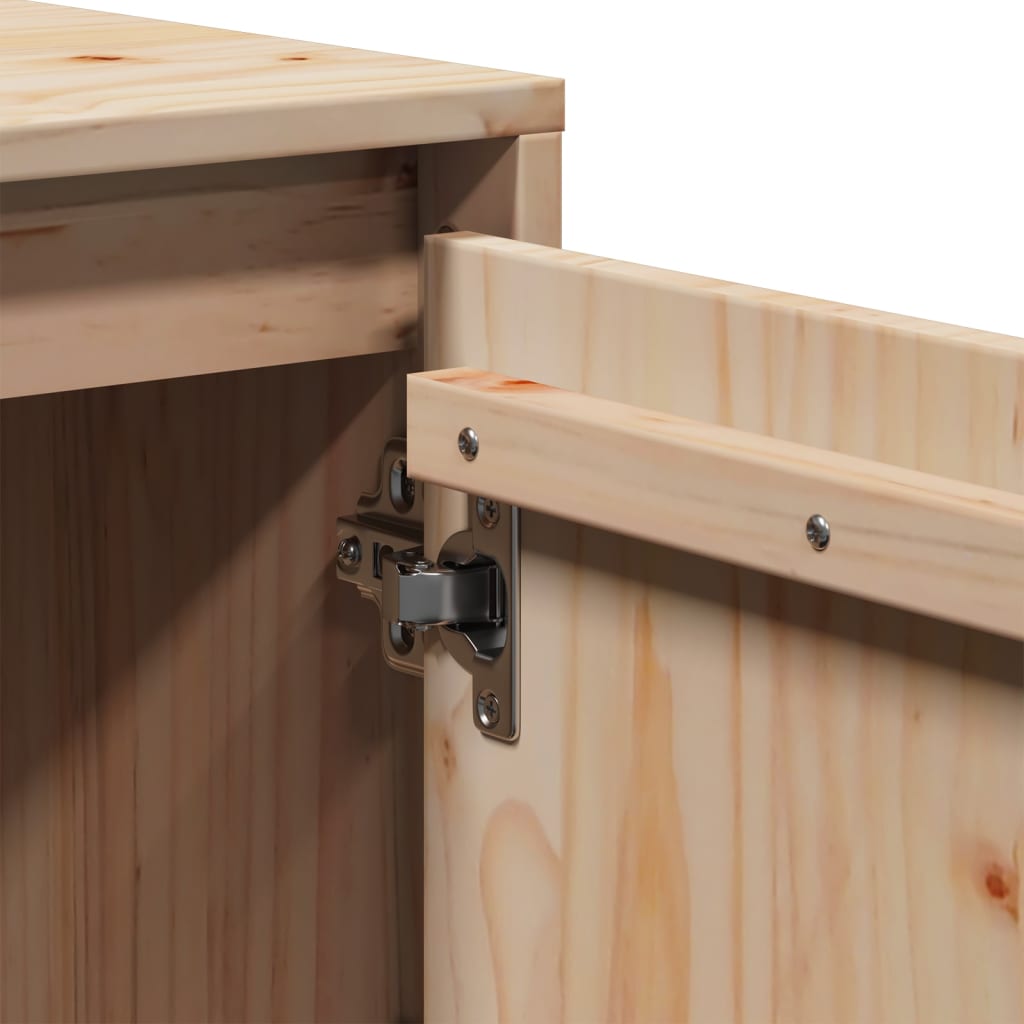 Meuble Tv 110,5X35X44 Cm Bois De Pin Massif