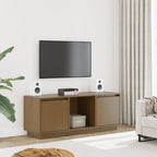 Meuble Tv 110,5X35X44 Cm Bois De Pin Massif