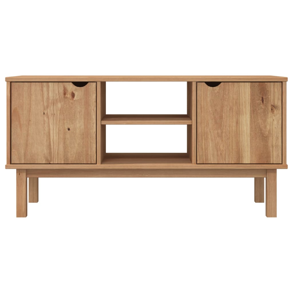 Meuble Tv Otta 113,5X43X57 Cm Bois De Pin Massif
