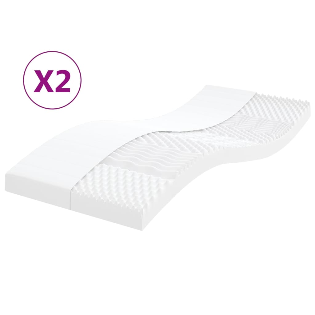 Matelas En Mousse Blanc 7 Zones Dureté 20 Ild
