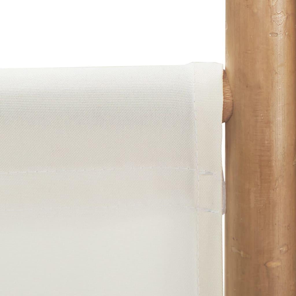 Cloison De Séparation Pliante 4 Panneaux 160 Cm Bambou Et Toile