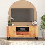 Meuble Tv 105X33,5X46 Cm Bois De Manguier Et D'ingénierie