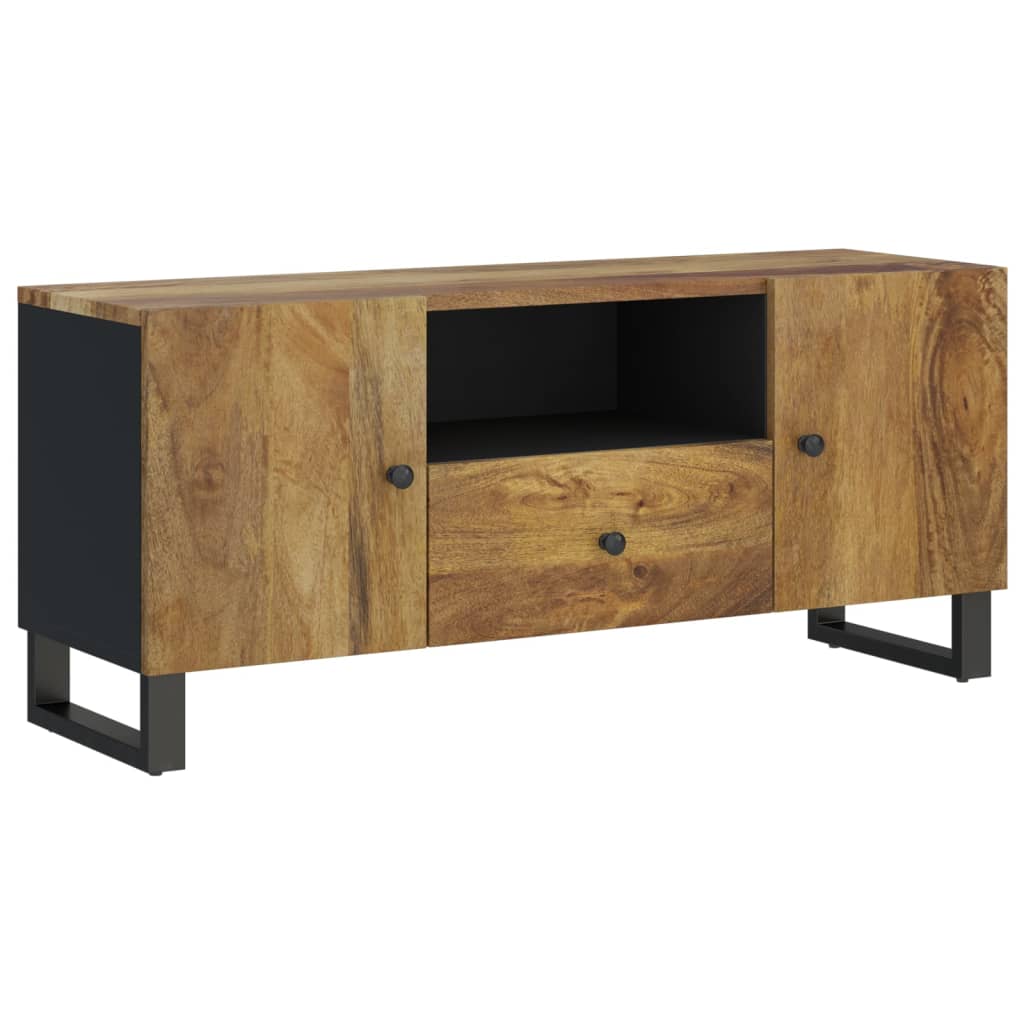 Meuble Tv 105X33,5X46 Cm Bois De Manguier Et D'ingénierie