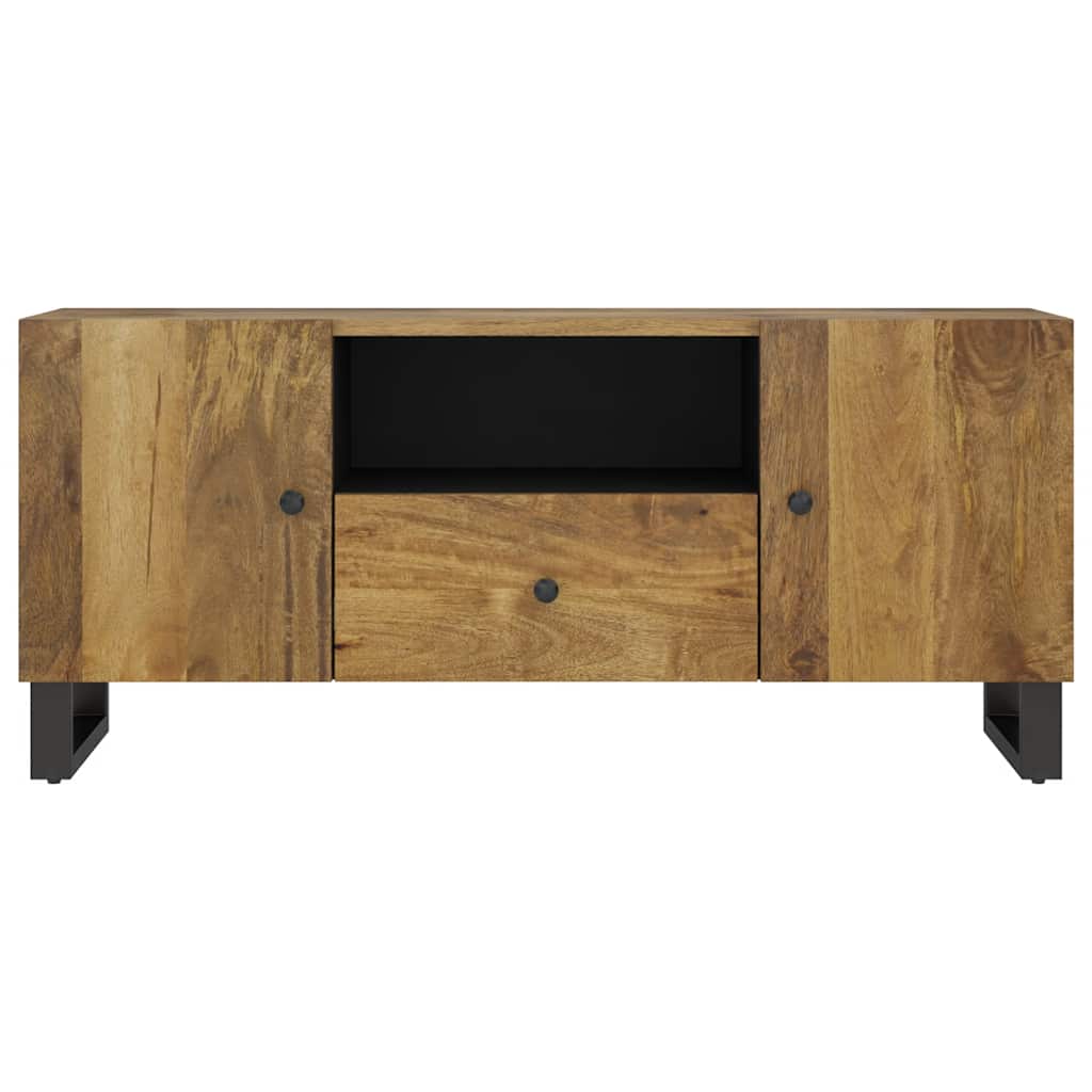 Meuble Tv 105X33,5X46 Cm Bois De Manguier Et D'ingénierie