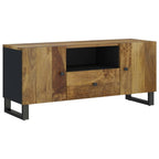 Meuble Tv 105X33,5X46 Cm Bois De Manguier Et D'ingénierie
