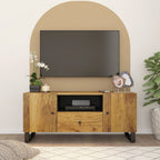 Meuble Tv 105X33,5X46 Cm Bois De Manguier Et D'ingénierie