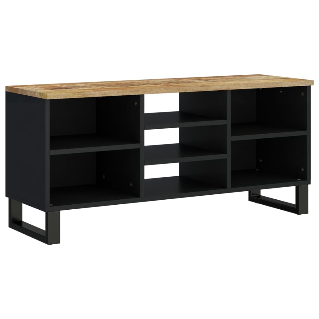 Meuble Tv 100X33X46 Cm Bois De Manguier Et D'ingénierie