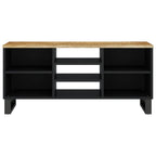 Meuble Tv 100X33X46 Cm Bois De Manguier Et D'ingénierie