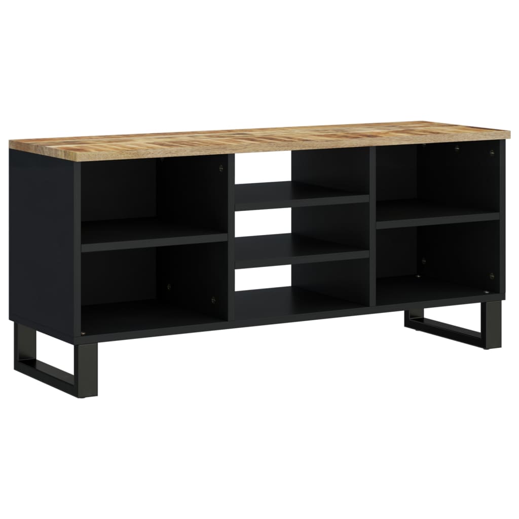 Meuble Tv 100X33X46 Cm Bois De Manguier Et D'ingénierie