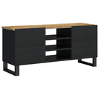 Meuble Tv 100X33X46 Cm Bois De Manguier Et D'ingénierie