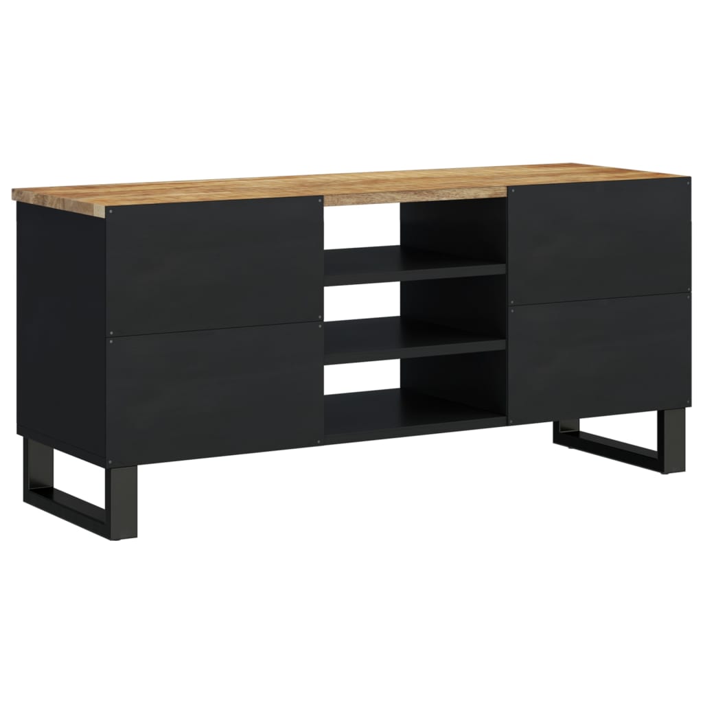 Meuble Tv 100X33X46 Cm Bois De Manguier Et D'ingénierie
