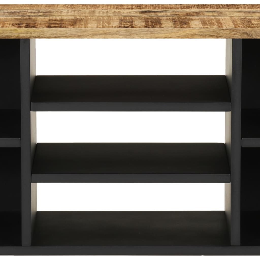 Meuble Tv 100X33X46 Cm Bois De Manguier Et D'ingénierie