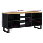 Meuble Tv 100X33X46 Cm Bois De Manguier Et D'ingénierie