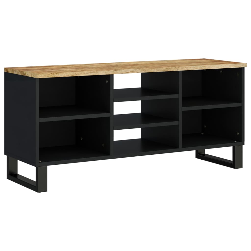 Meuble Tv 100X33X46 Cm Bois De Manguier Et D'ingénierie