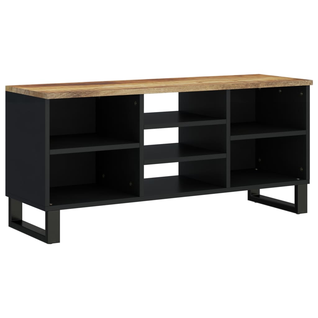Meuble Tv 100X33X46 Cm Bois De Manguier Et D'ingénierie