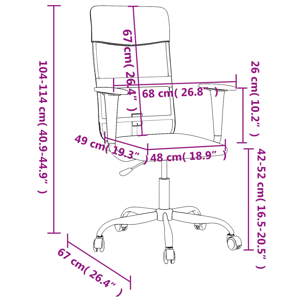 Chaise De Bureau Réglable En Hauteur