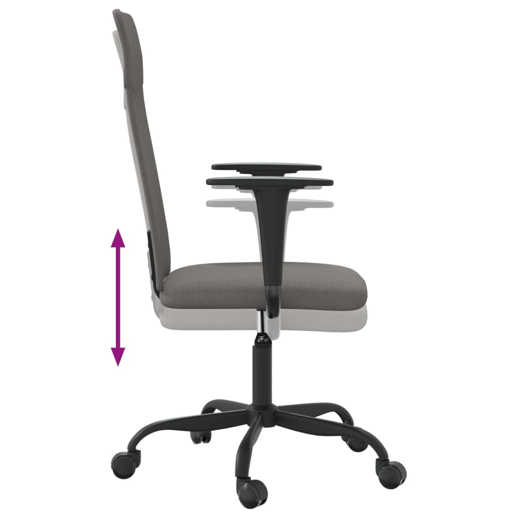 Chaise De Bureau Réglable En Hauteur Tissu