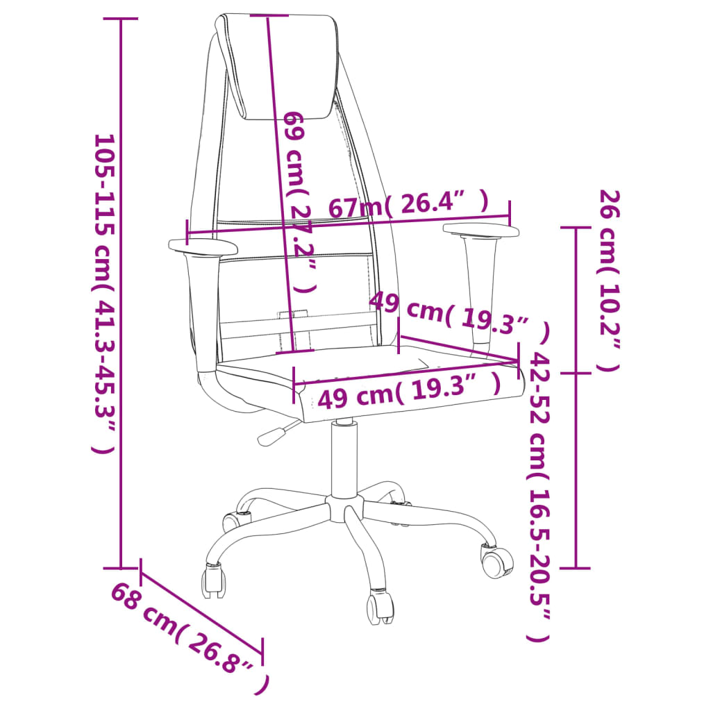 Chaise De Bureau Réglable En Hauteur