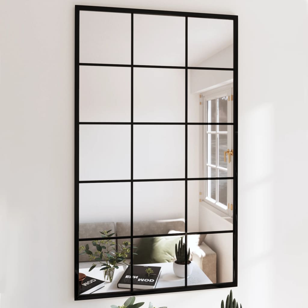 Miroir Mural Noir Rectangulaire Fer