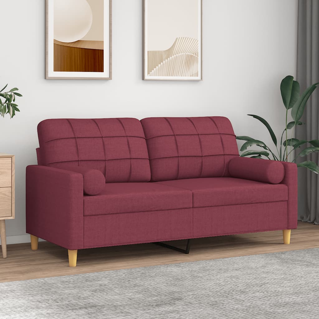 Canapé 3 Places Avec Oreillers Décoratifs Tissu