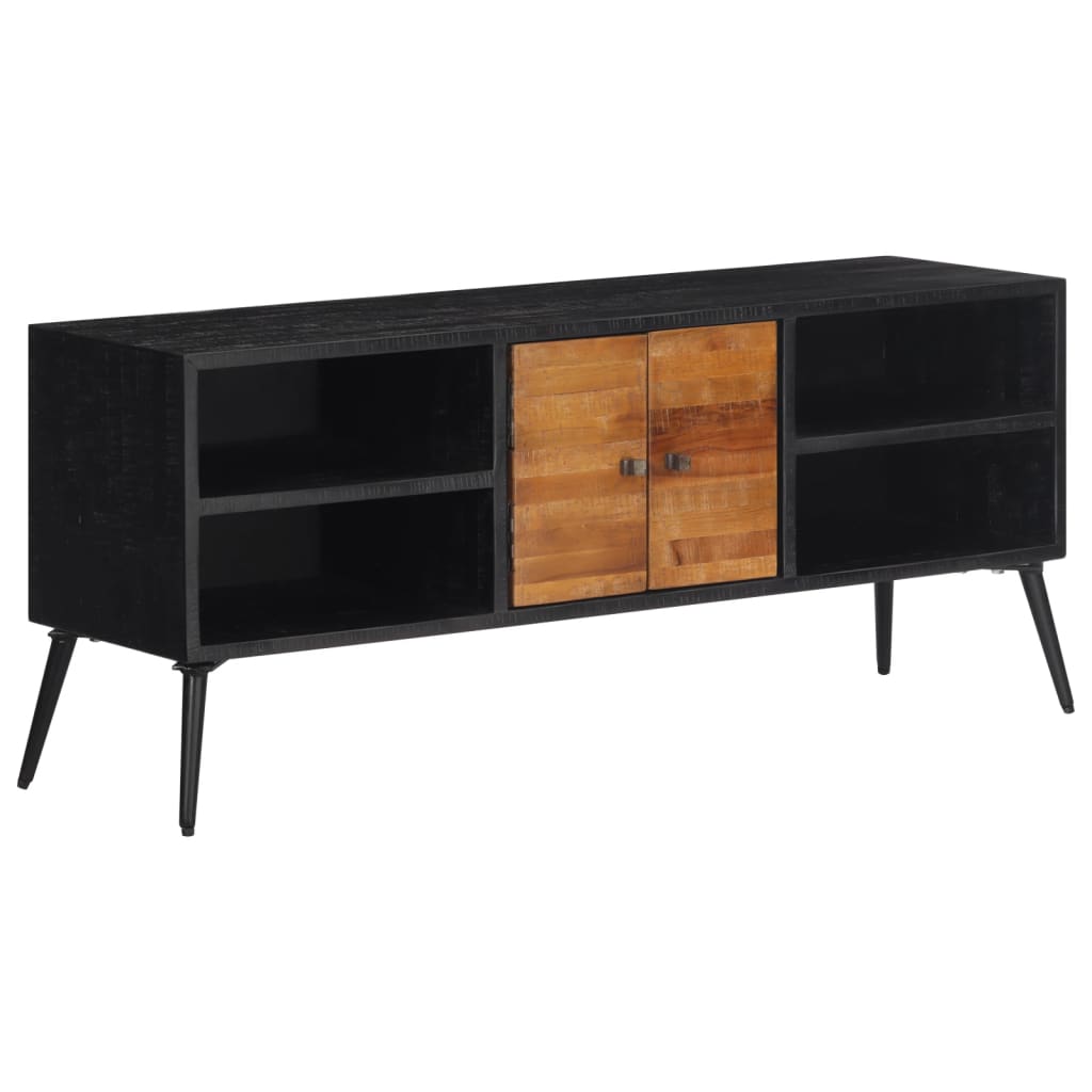 Meuble Tv 112X31X45 Cm Teck Massif Récupéré