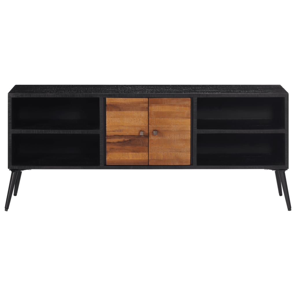 Meuble Tv 112X31X45 Cm Teck Massif Récupéré