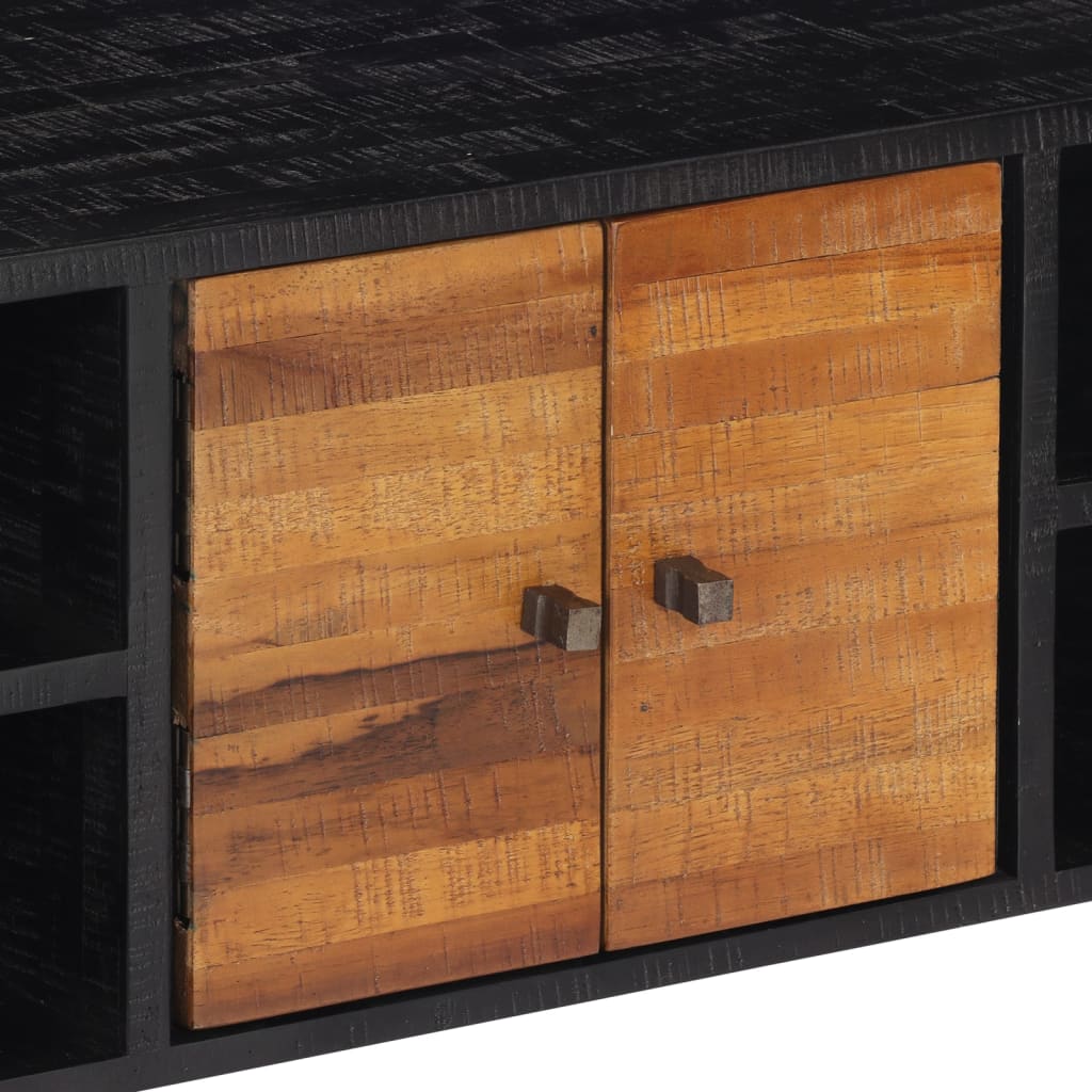 Meuble Tv 112X31X45 Cm Teck Massif Récupéré
