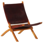 Chaise De Relaxation Pliable Cuir Véritable