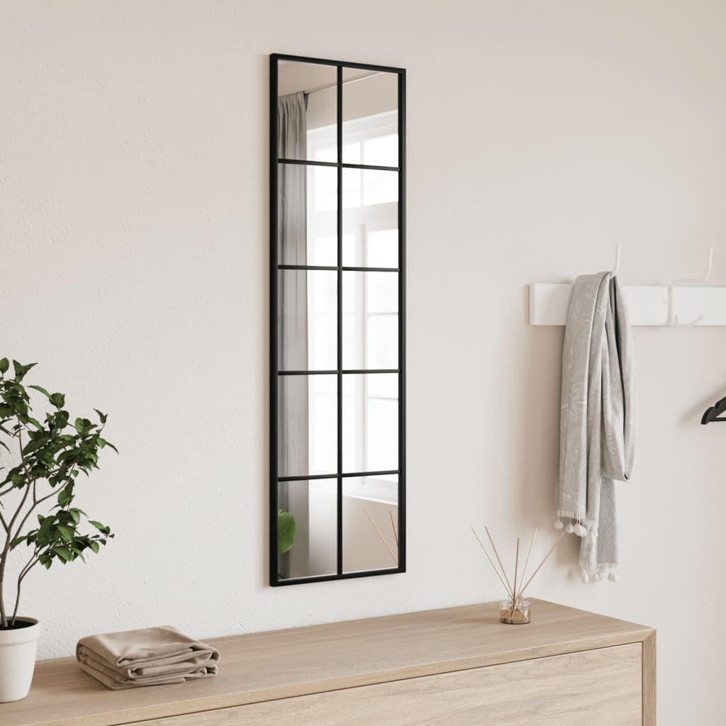 Miroir Mural Noir Rectangulaire Fer
