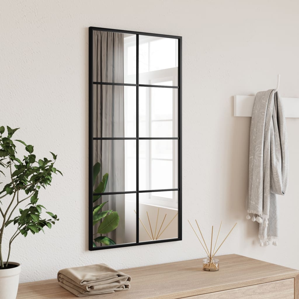 Miroir Mural Noir Rectangulaire Fer