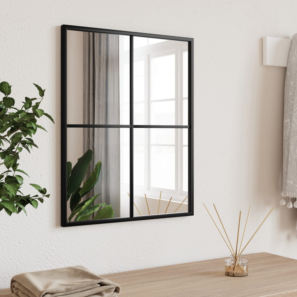 Miroir Mural Noir Rectangulaire Fer