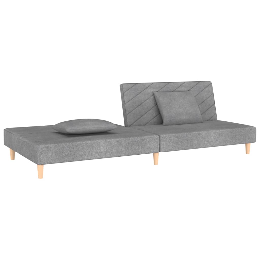Canapé-Lit À 2 Places Avec Deux Oreillers Tissu