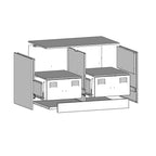 Meubles Tv 2 Pcs 67X39X44 Cm Acier