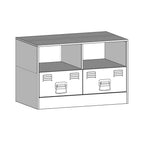 Meubles Tv 2 Pcs 67X39X44 Cm Acier