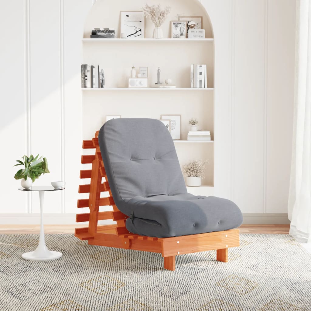 Canapé-Lit Futon Avec Matelas Bois Massif De Pin