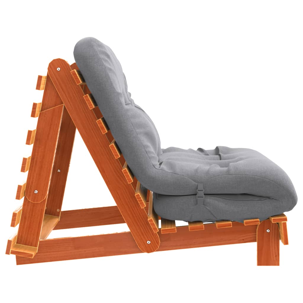 Canapé-Lit Futon Avec Matelas Bois Massif De Pin