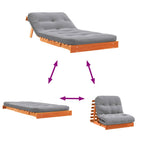 Canapé-Lit Futon Avec Matelas Bois Massif De Pin