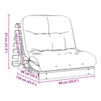 Canapé-Lit Futon Avec Matelas Bois Massif De Pin
