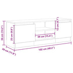 Meuble Tv 102X30X36 Cm Bois D'ingénierie
