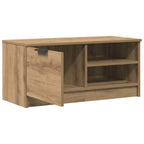 Meuble Tv 80X35X36,5 Cm Bois D'ingénierie Chêne Artisanal