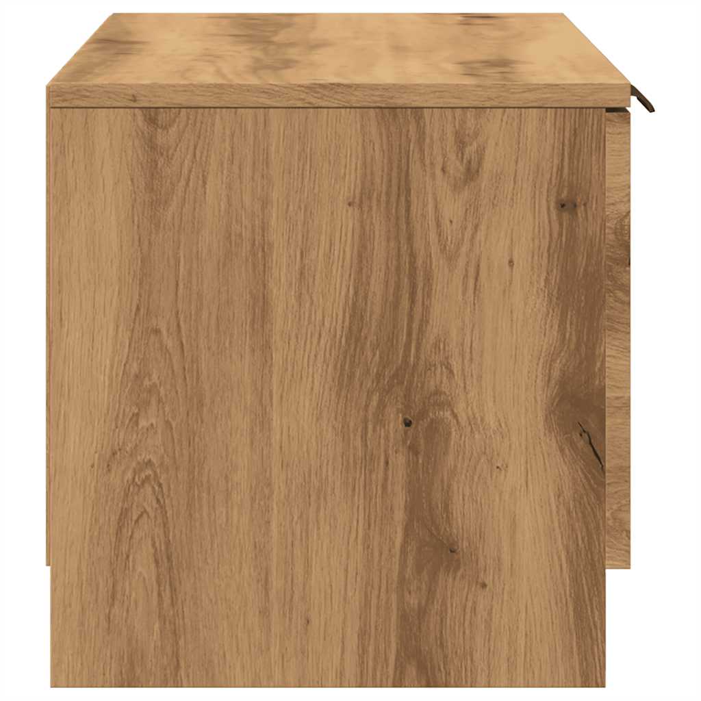 Meuble Tv 80X35X36,5 Cm Bois D'ingénierie Chêne Artisanal