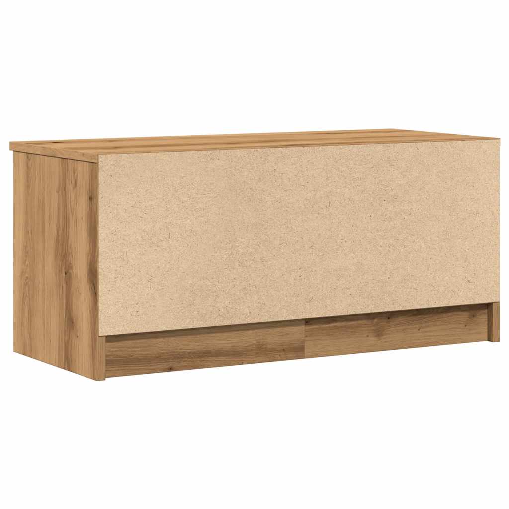 Meuble Tv 80X35X36,5 Cm Bois D'ingénierie Chêne Artisanal
