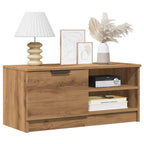 Meuble Tv 80X35X36,5 Cm Bois D'ingénierie Chêne Artisanal